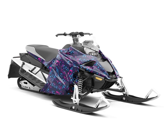 Electric Notes Music Custom Wrapped Snowmobile