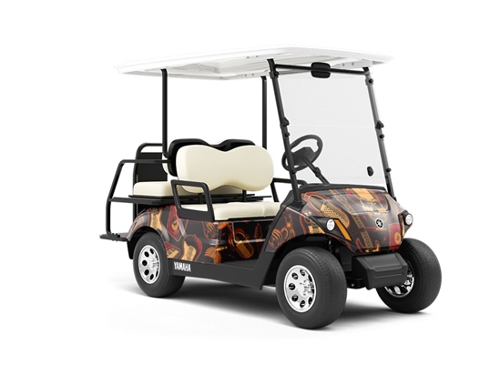 Heavy Metal Music Wrapped Golf Cart
