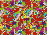 Psychedelic Chords Music Vinyl Wrap Pattern