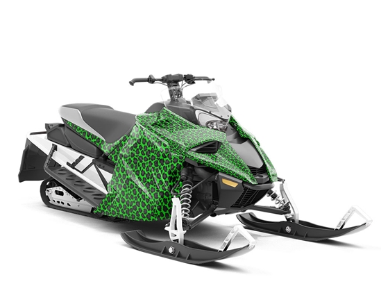 Green Panther Custom Wrapped Snowmobile