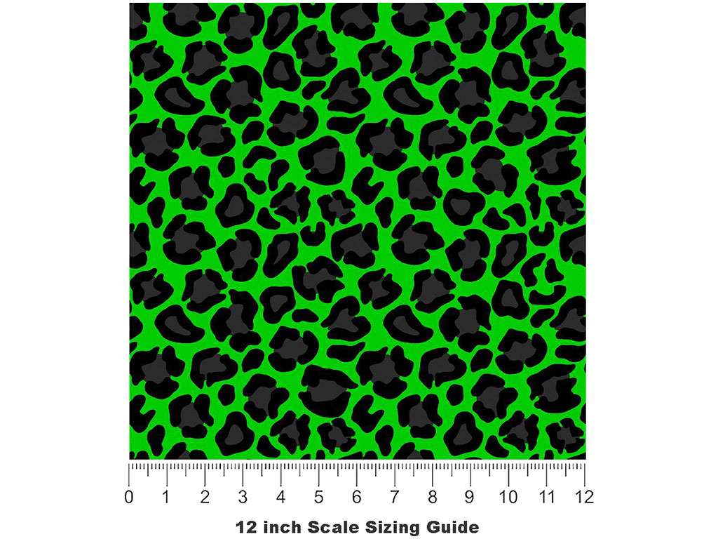 Green Panther Vinyl Film Pattern Size 12 inch Scale