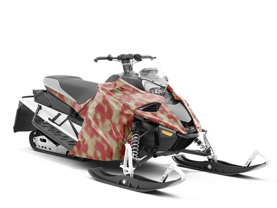 Red Snake Custom Wrapped Snowmobile