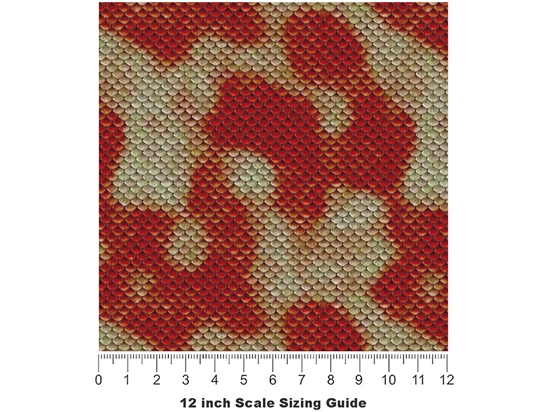Red Snake Vinyl Film Pattern Size 12 inch Scale