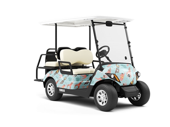 Lets Swim Summertime Wrapped Golf Cart