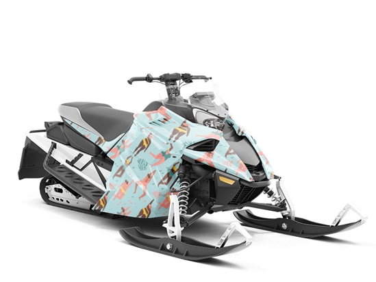 Lets Swim Summertime Custom Wrapped Snowmobile