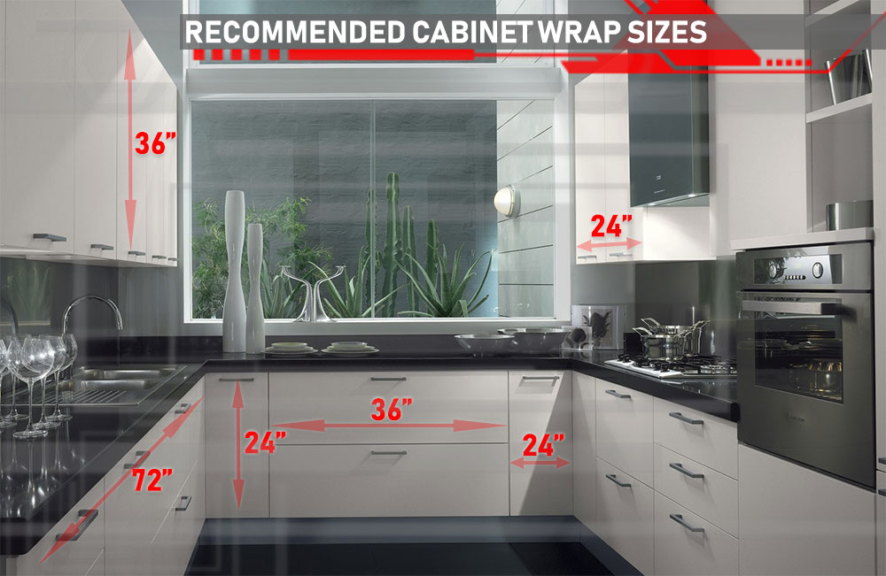 How Much Wood Vinyl Do You Need to Refinsih Your Cabinets?