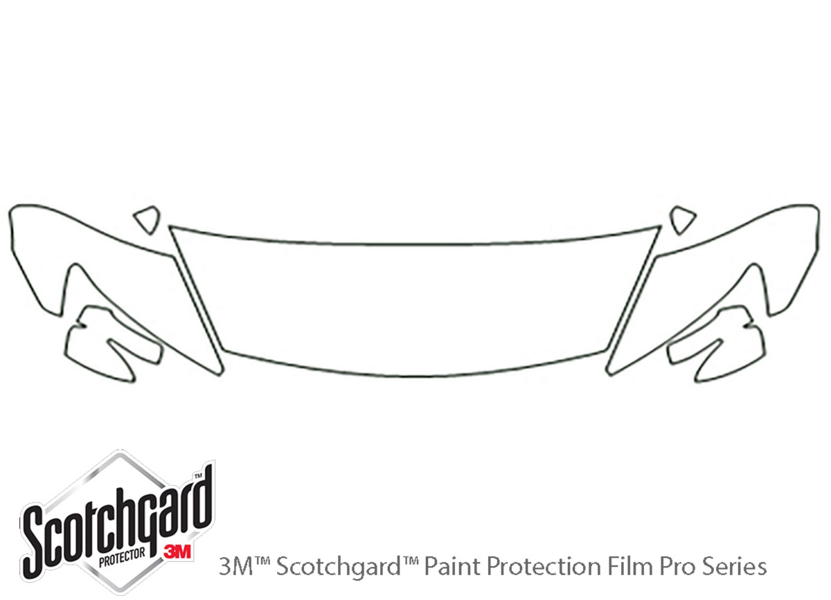 Acura CSX 2008-2011 3M Clear Bra Hood Paint Protection Kit Diagram