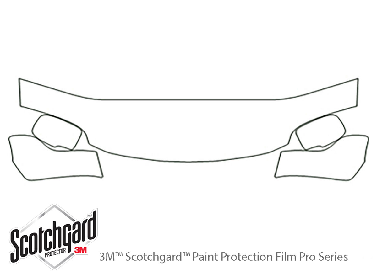 Acura MDX 2001-2006 3M Clear Bra Hood Paint Protection Kit Diagram
