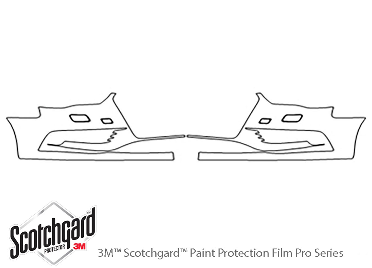 Audi A3 2015-2016 3M Clear Bra Bumper Paint Protection Kit Diagram