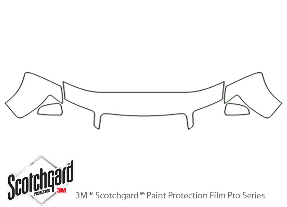 Audi A4 2002-2004 3M Clear Bra Hood Paint Protection Kit Diagram