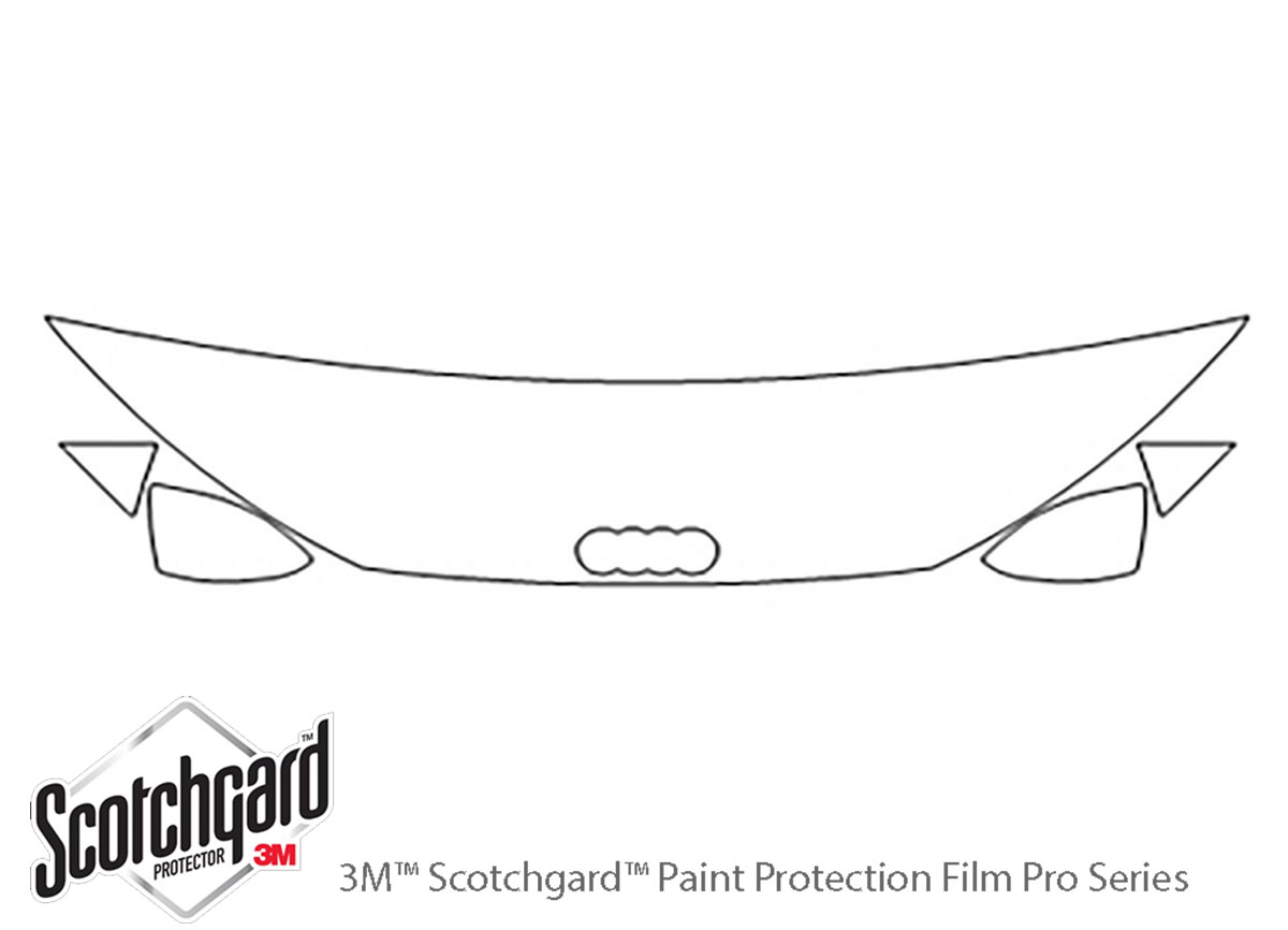 Audi TTS 2016-2018 3M Clear Bra Hood Paint Protection Kit Diagram