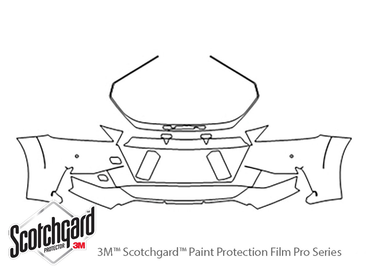 Audi TTS 2017-2018 3M Clear Bra Bumper Paint Protection Kit Diagram