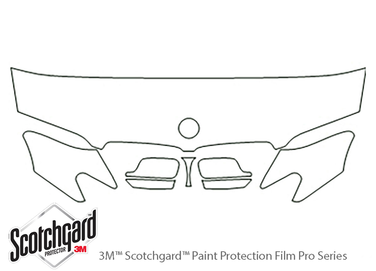 BMW 7-Series 2002-2005 3M Clear Bra Hood Paint Protection Kit Diagram