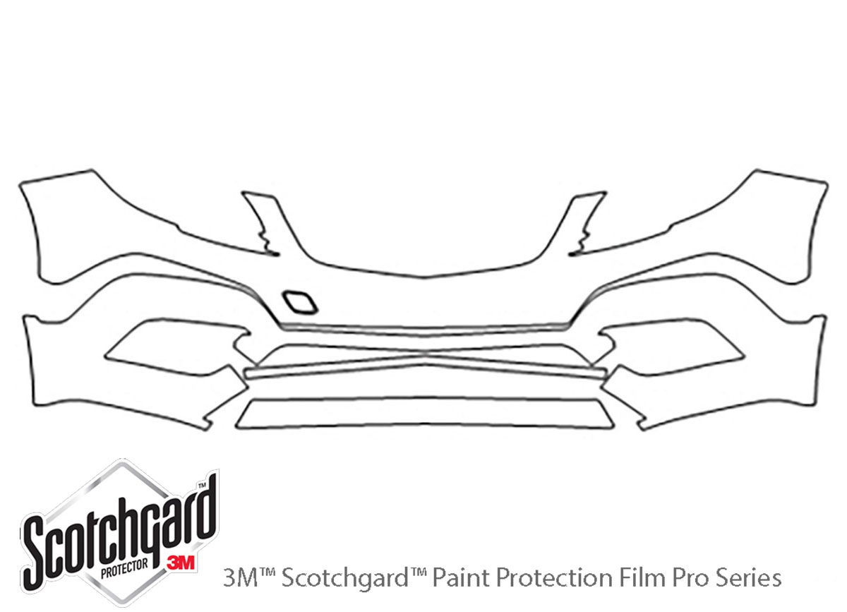 Buick Encore 2013-2016 3M Clear Bra Bumper Paint Protection Kit Diagram