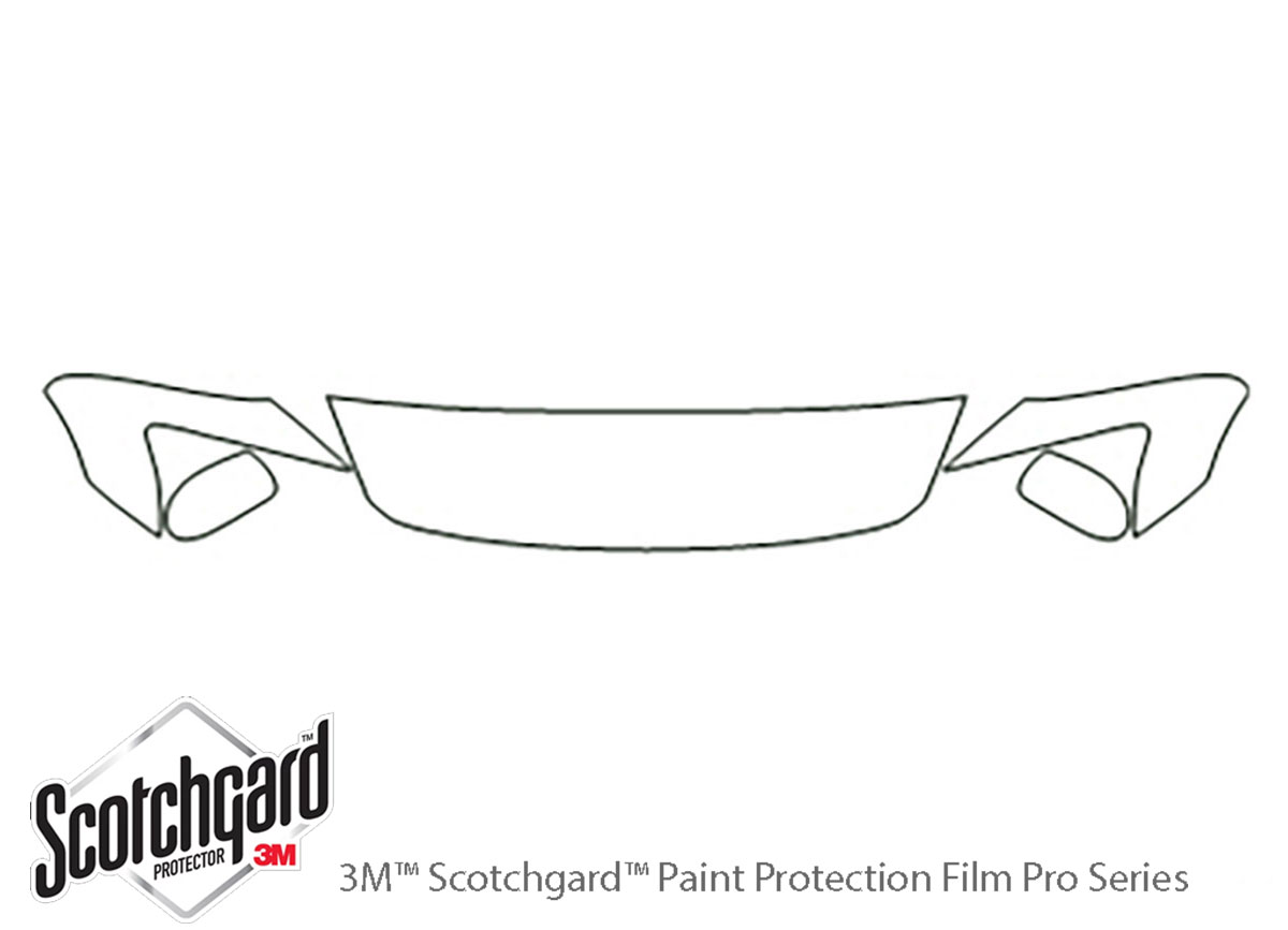 Dodge Caliber 2007-2012 3M Clear Bra Hood Paint Protection Kit Diagram