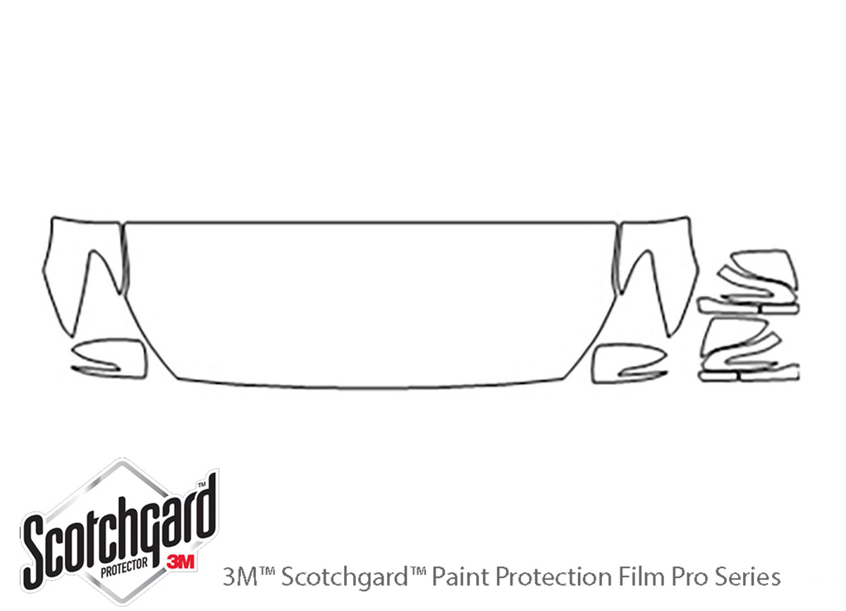 Genesis G80 2017-2020 3M Clear Bra Hood Paint Protection Kit Diagram