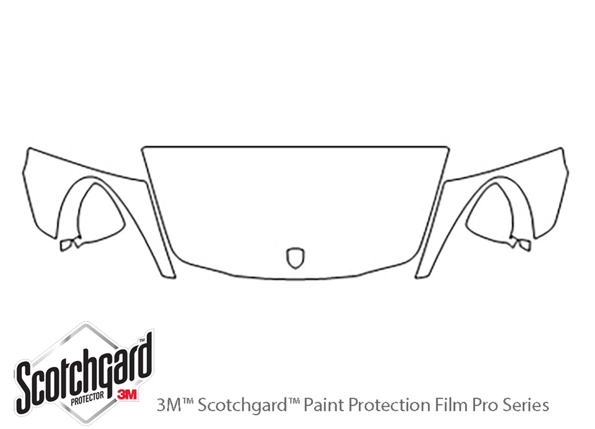 Porsche Panamera 2014-2016 3M Clear Bra Hood Paint Protection Kit Diagram