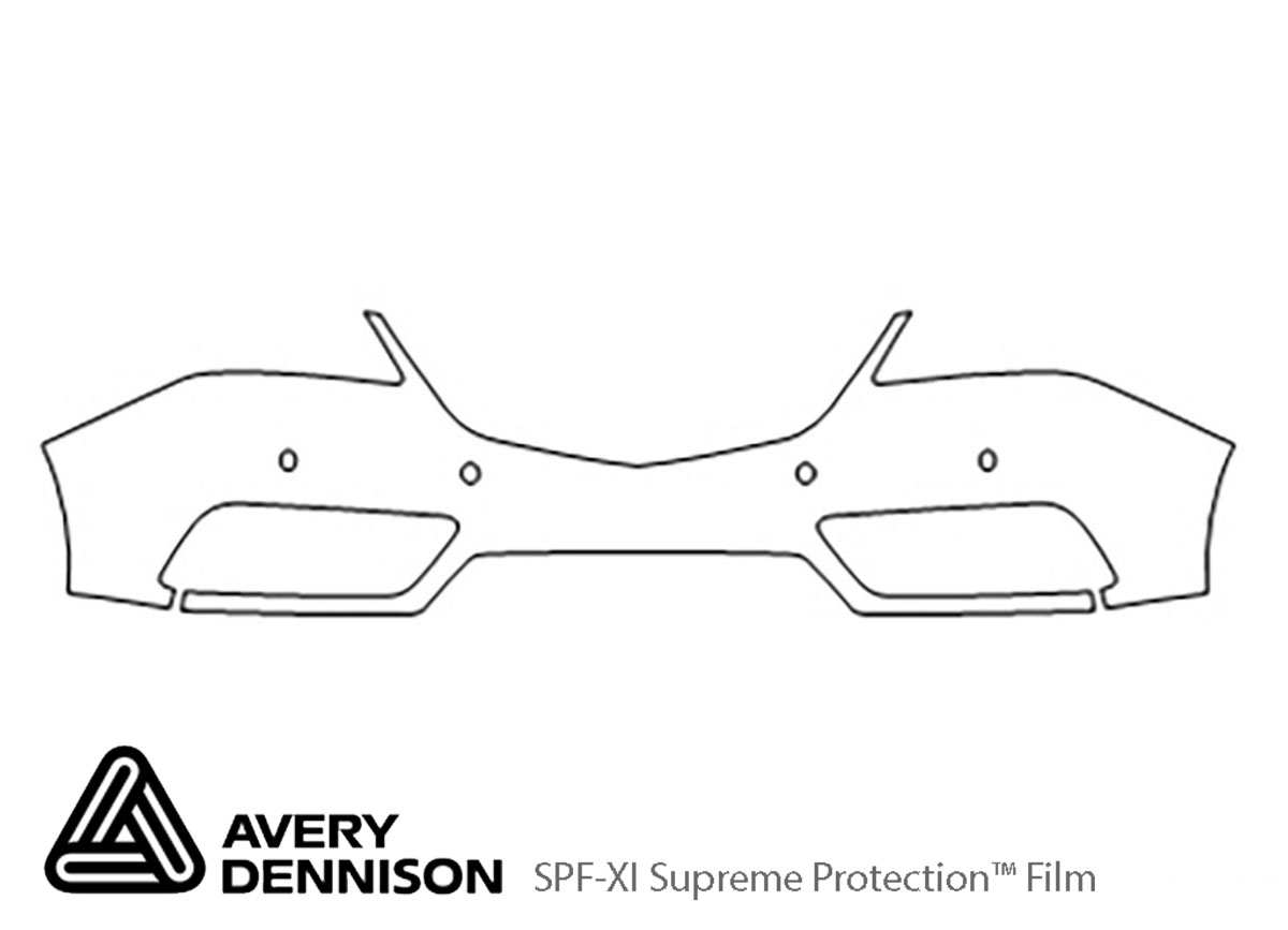Acura MDX 2014-2016 Avery Dennison Clear Bra Bumper Paint Protection Kit Diagram