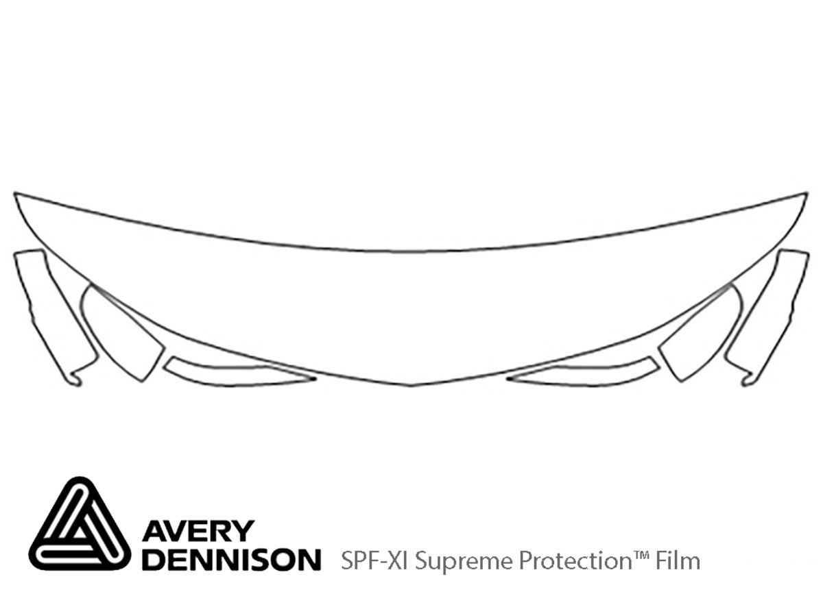 Acura RLX 2018-2020 Avery Dennison Clear Bra Hood Paint Protection Kit Diagram