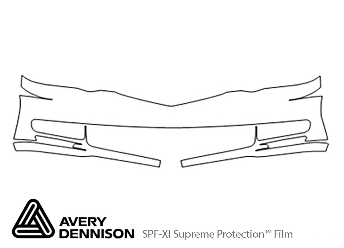 Acura TL 2002-2003 Avery Dennison Clear Bra Bumper Paint Protection Kit Diagram