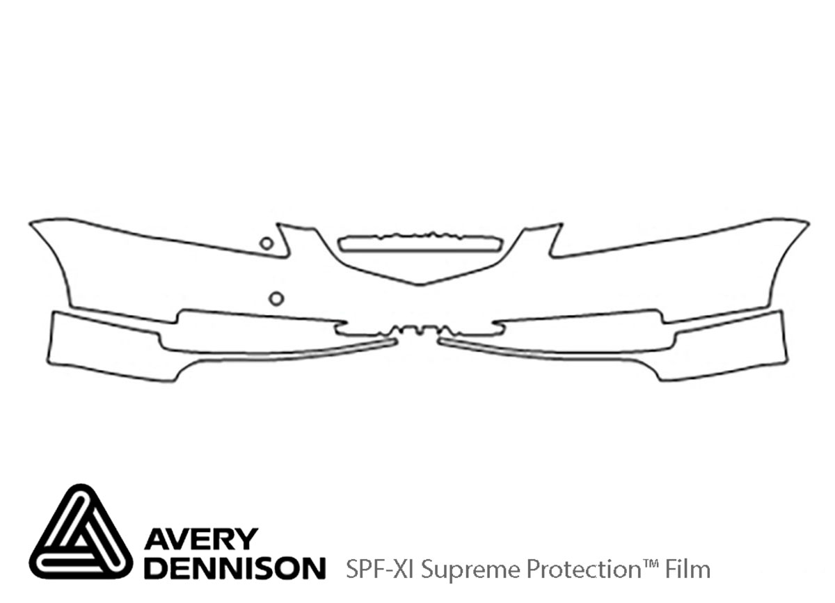 Acura TL 2004-2006 Avery Dennison Clear Bra Bumper Paint Protection Kit Diagram