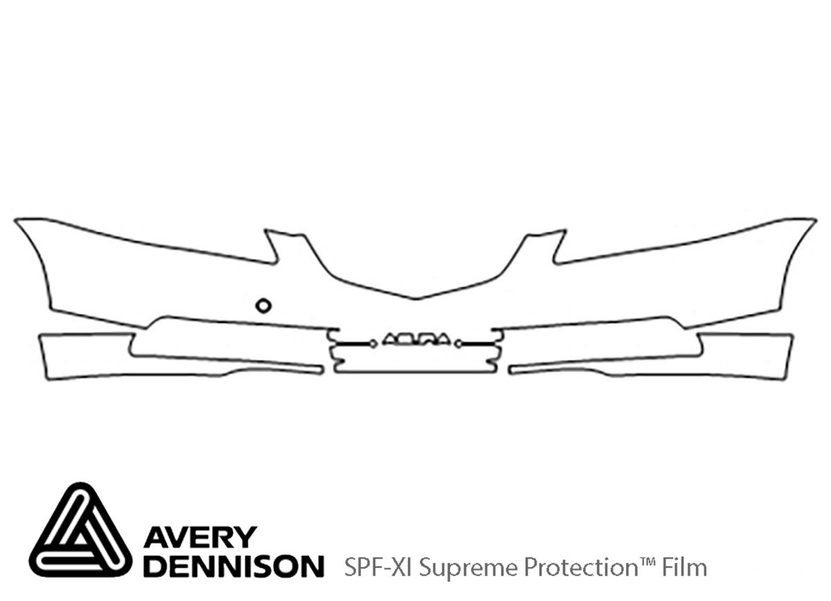 Acura TL 2007-2008 Avery Dennison Clear Bra Bumper Paint Protection Kit Diagram