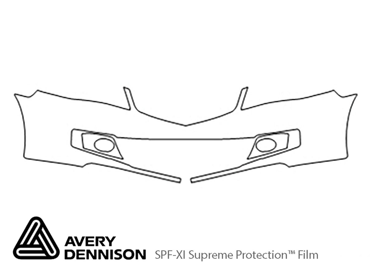 Acura TSX 2006-2008 Avery Dennison Clear Bra Bumper Paint Protection Kit Diagram