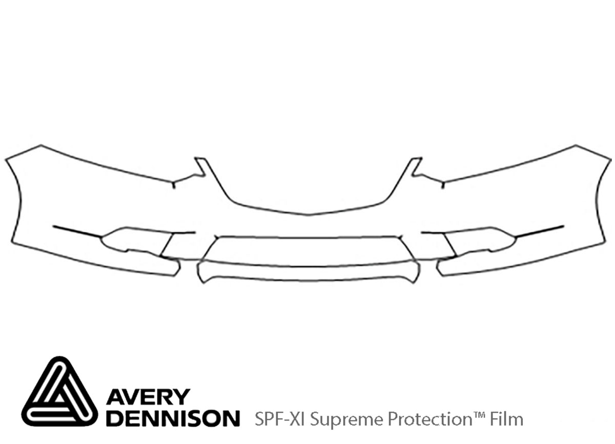 Acura TSX 2011-2014 Avery Dennison Clear Bra Bumper Paint Protection Kit Diagram