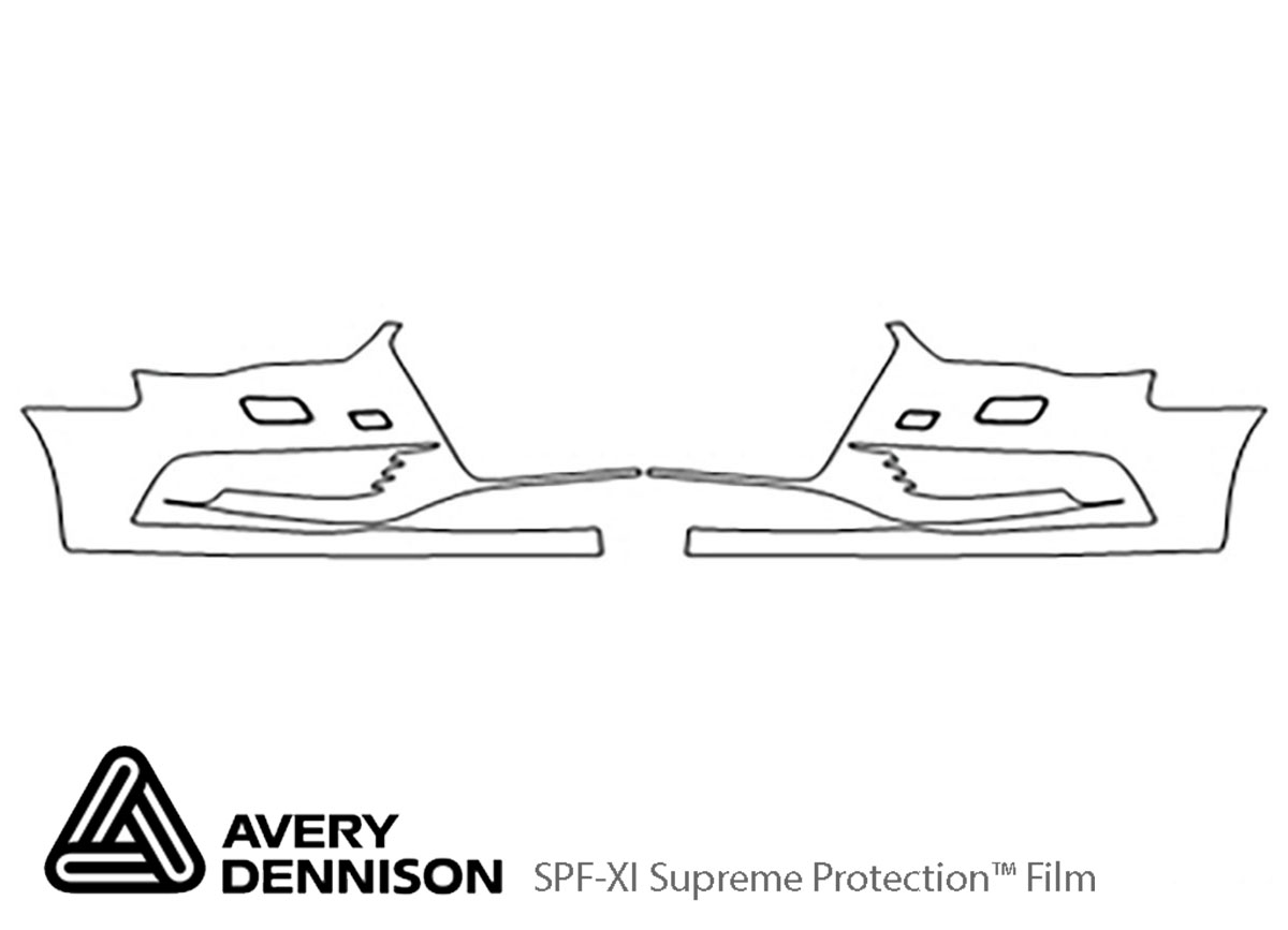 Audi A3 2015-2016 Avery Dennison Clear Bra Bumper Paint Protection Kit Diagram
