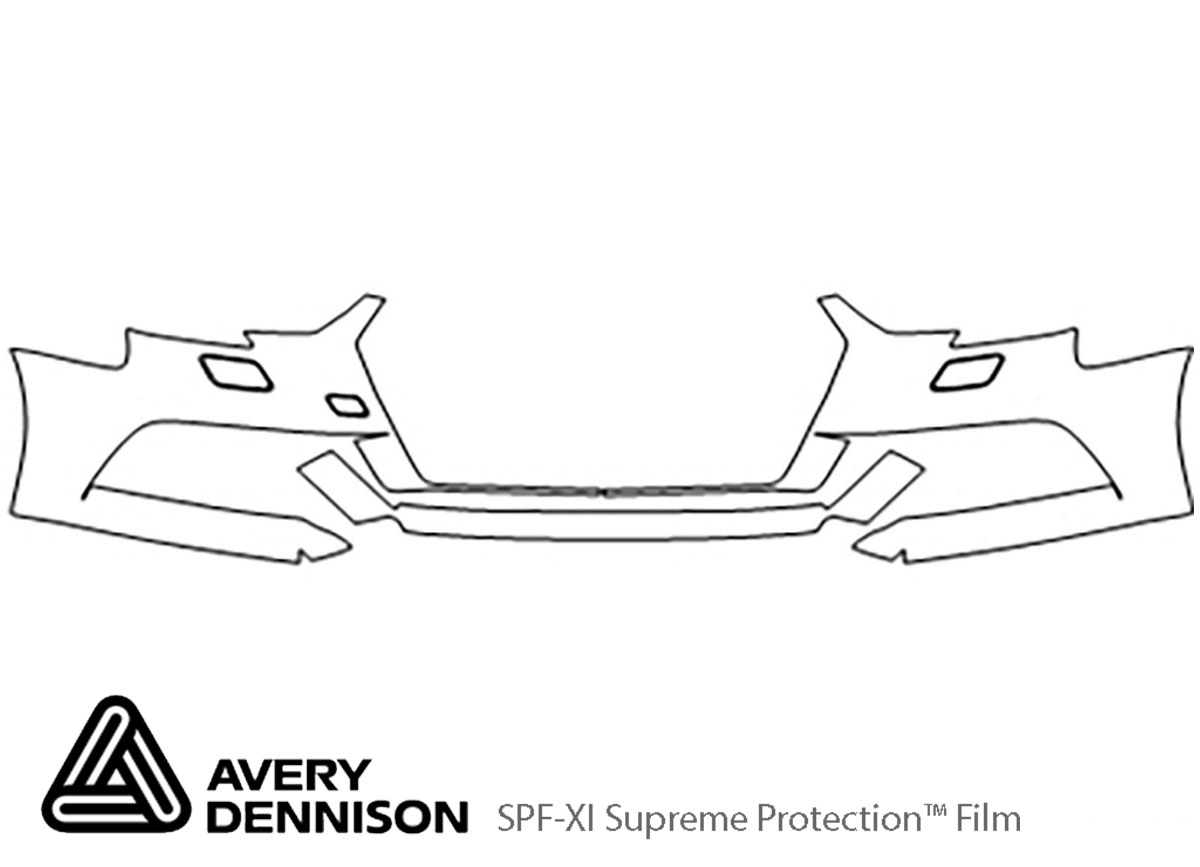 Audi A3 2017-2020 Avery Dennison Clear Bra Bumper Paint Protection Kit Diagram