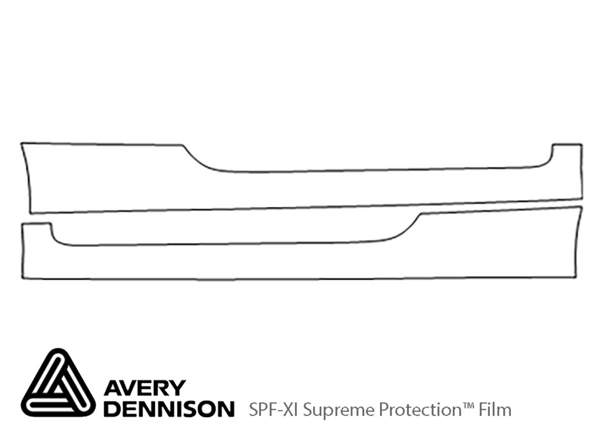 Audi TTS 2009-2013 Avery Dennison Clear Bra Door Cup Paint Protection Kit Diagram
