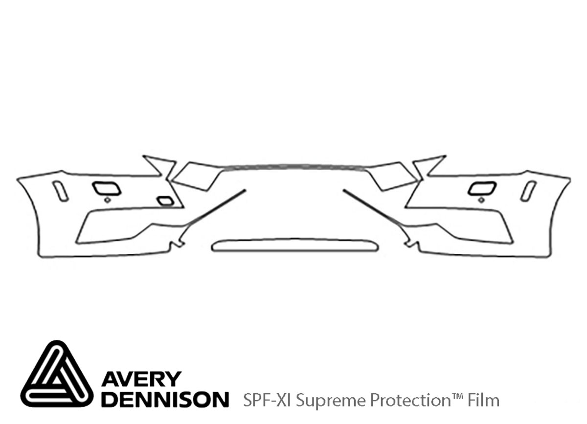 Audi TTS 2016-2018 Avery Dennison Clear Bra Bumper Paint Protection Kit Diagram