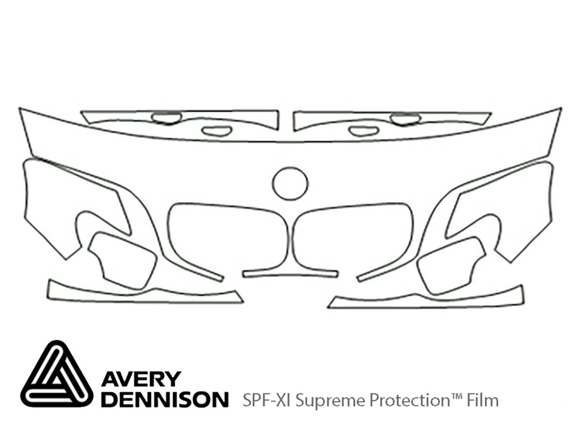 BMW 3-Series 2002-2003 Avery Dennison Clear Bra Hood Paint Protection Kit Diagram