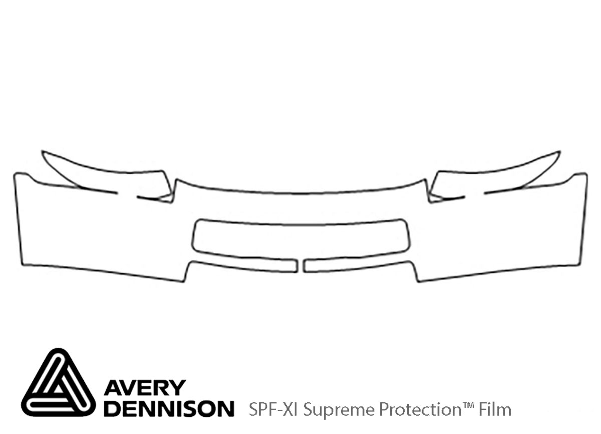 Chevrolet Silverado 2015-2020 Avery Dennison Clear Bra Bumper Paint Protection Kit Diagram