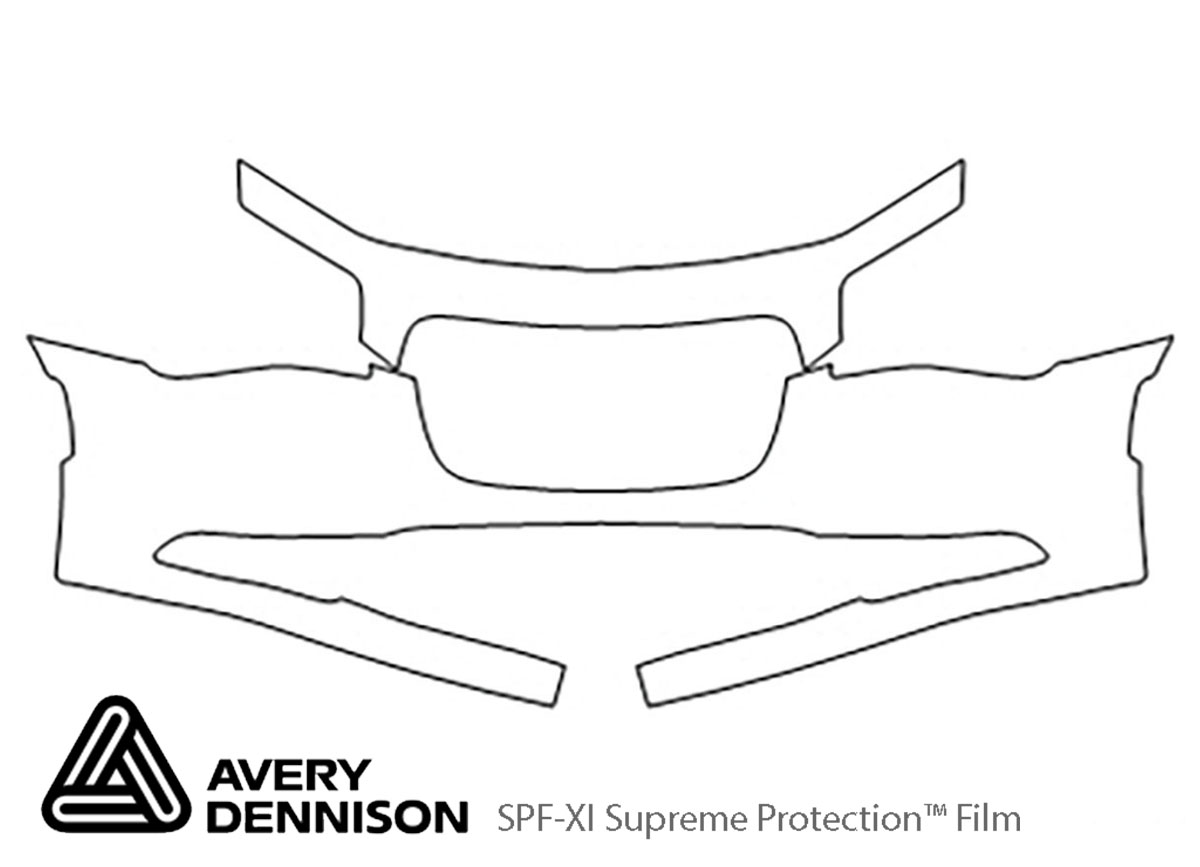 Chrysler 300 2015-2021 Avery Dennison Clear Bra Bumper Paint Protection Kit Diagram