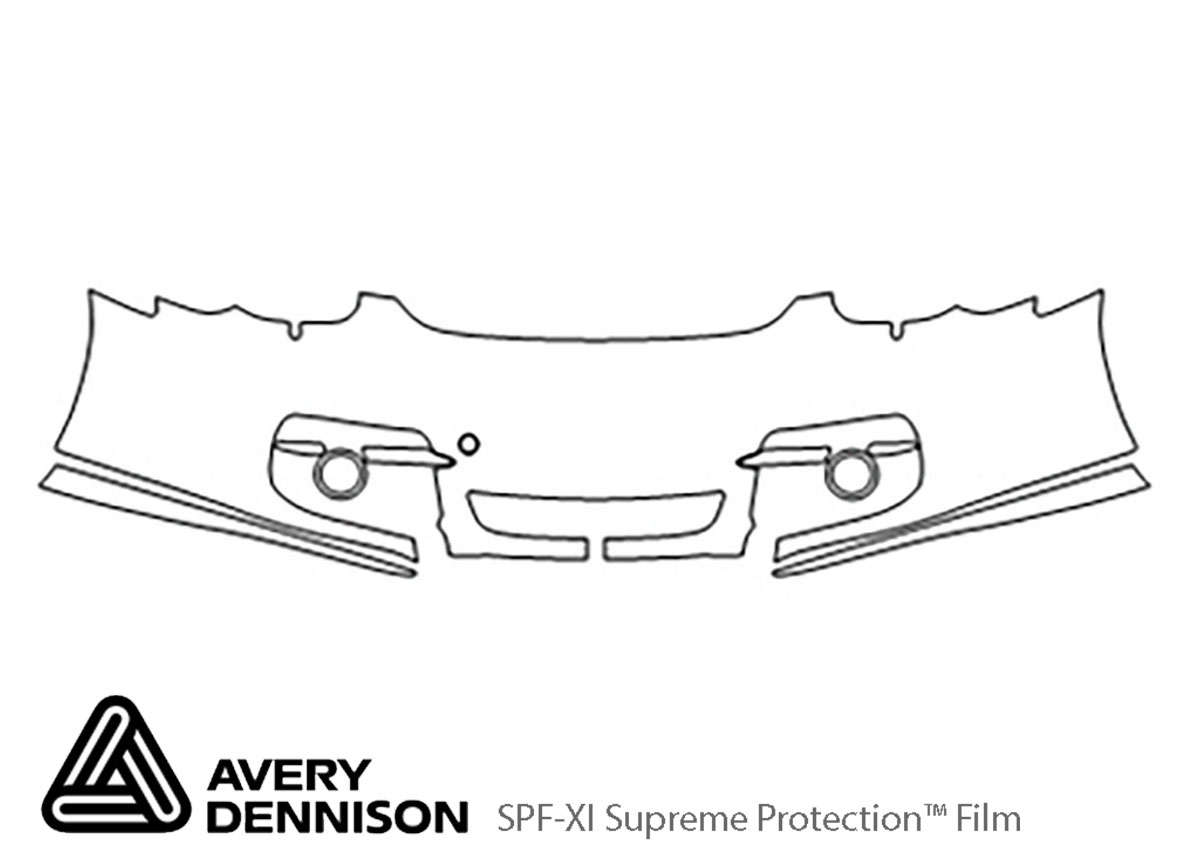 Porsche Cayman 2006-2008 Avery Dennison Clear Bra Bumper Paint Protection Kit Diagram