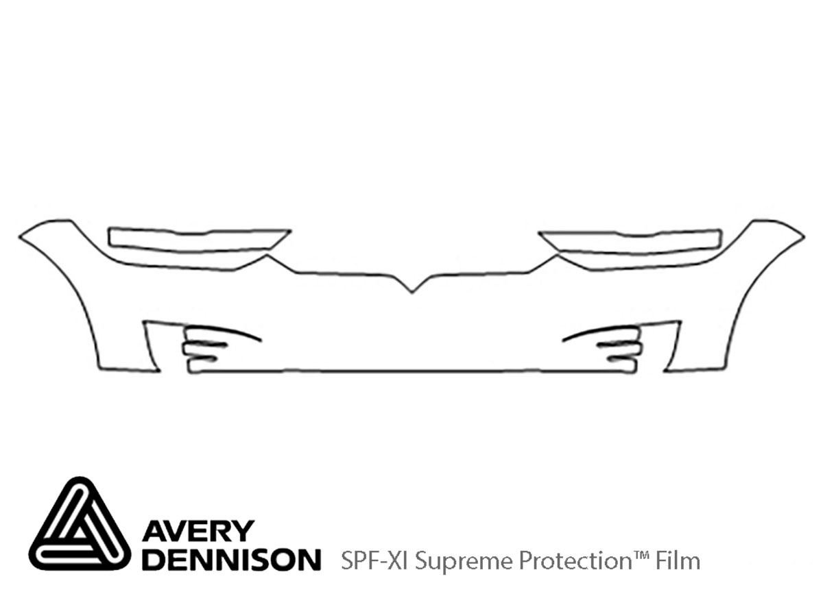 Tesla Model X 2016-2021 Avery Dennison Clear Bra Bumper Paint Protection Kit Diagram