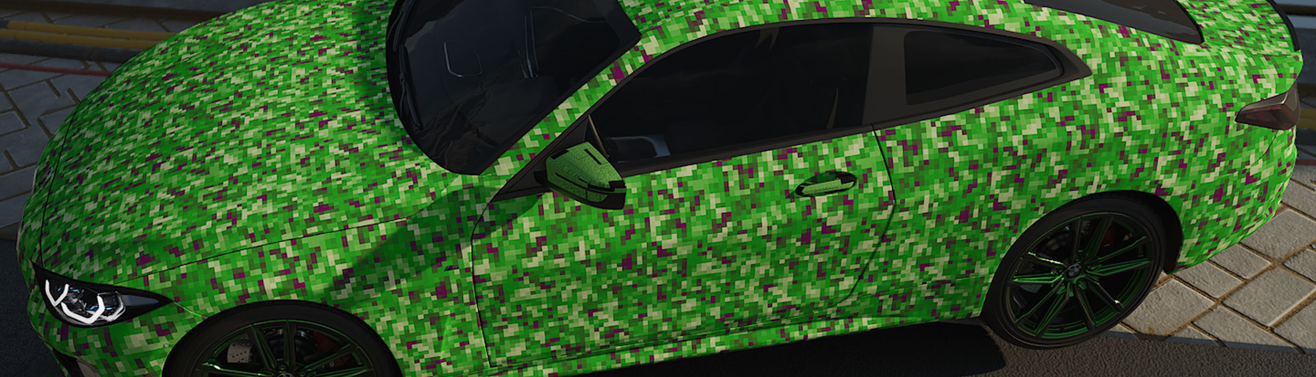 Green Pixel Wrap Films