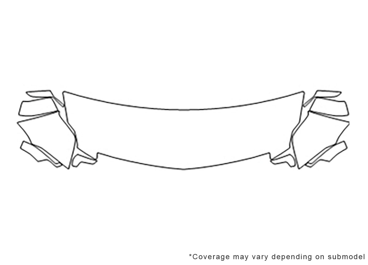 Cadillac Escalade 2015-2020 Avery Dennison Clear Bra Hood Paint Protection Kit Diagram