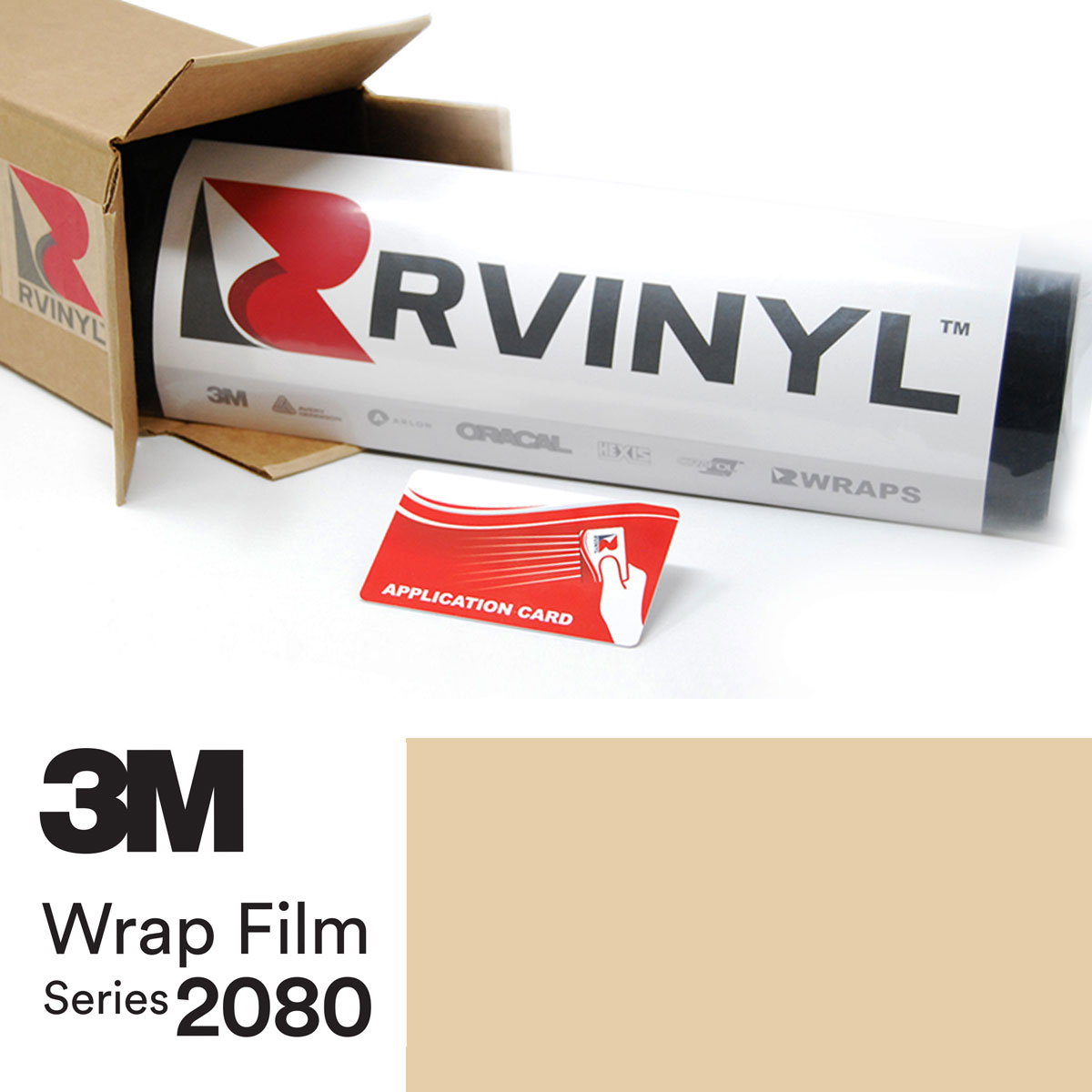 Gloss Light Ivory 3M 2080 Color Swatch Wrap