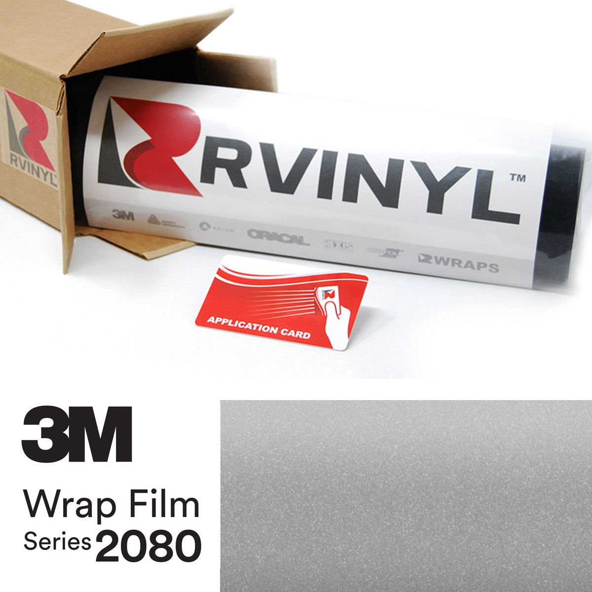 Satin White Aluminum 3M 2080 Color Swatch Wrap