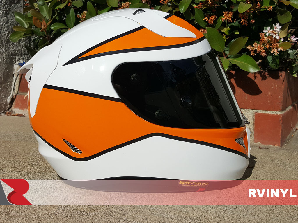 3M™ Customized Gloss Bright Orange Motorcycle Helmet