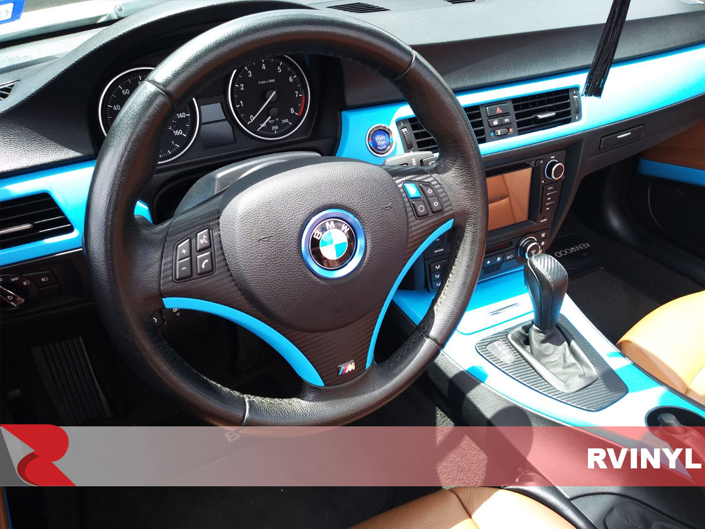 3M 2080 Series Matte Riviera Blue BMW Steering Wheel Trim