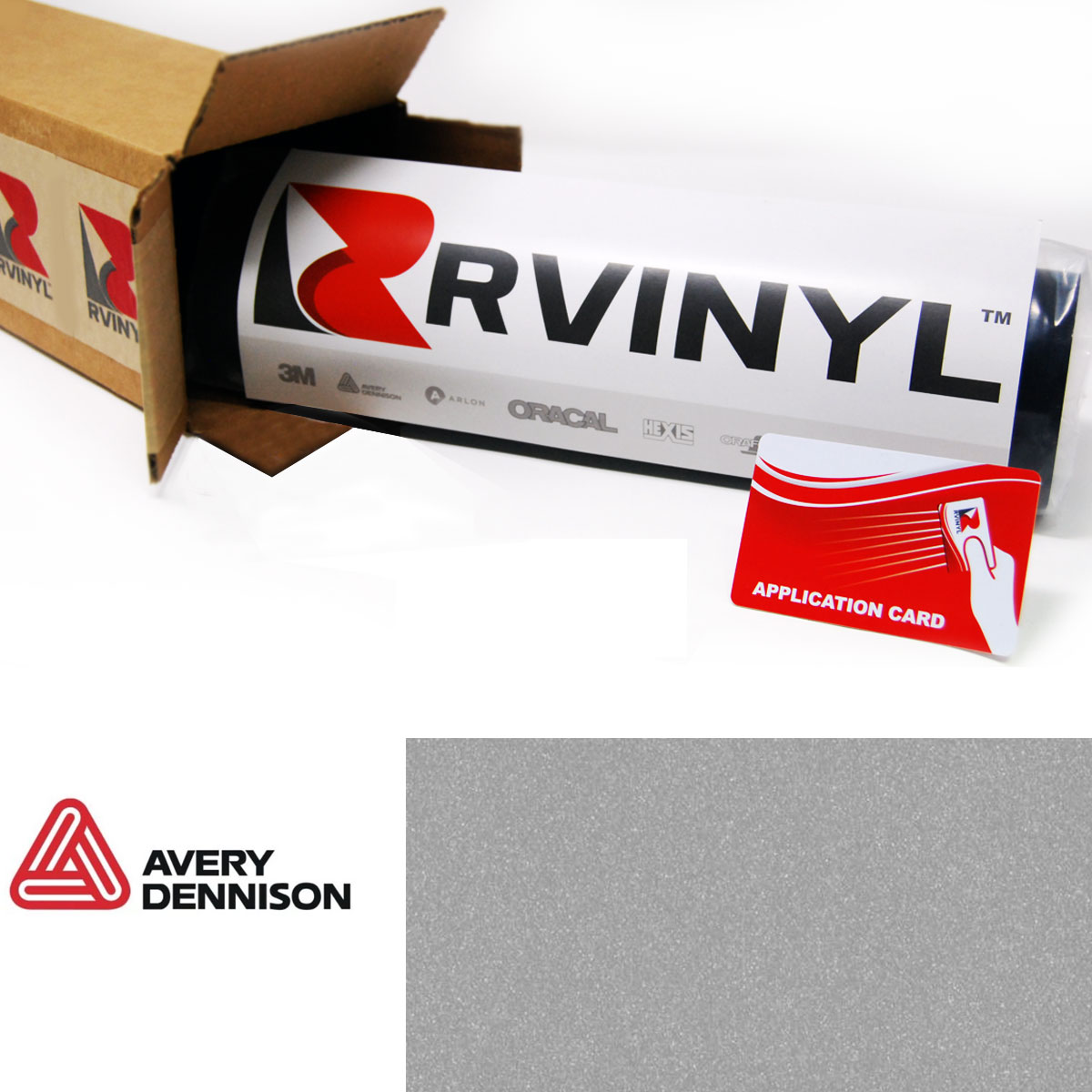 Avery Dennison SW900 Gloss Silver Metallic Vinyl Wrap | SW900-803-M
