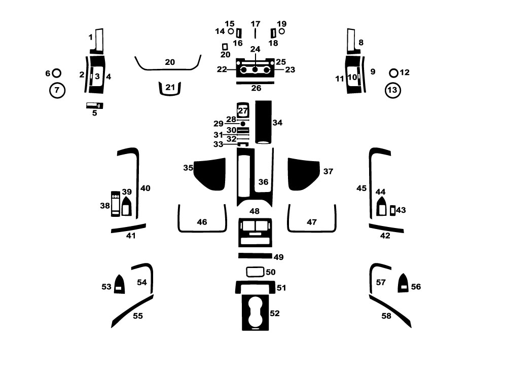 Land Rover Range Rover Sport 2014-2021 Dash Kit Diagram
