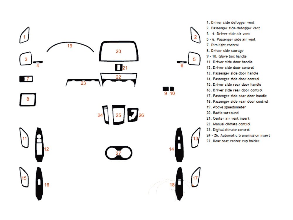 Mazda CX-5 2013-2016 Dash Kit Diagram