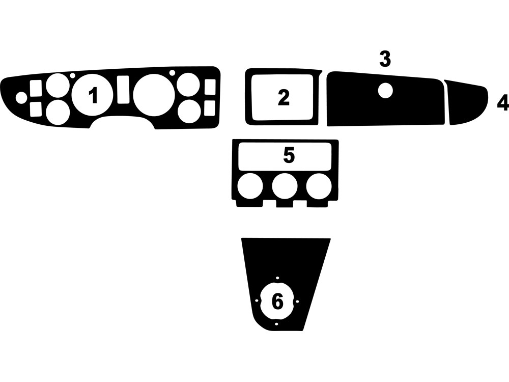 MG MGB 1977-1980 Dash Kit Diagram