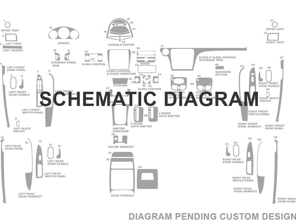 Infiniti M37 2011-2013 Dash Kit Diagram
