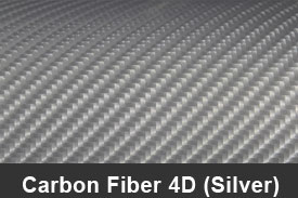 Silver 4D Carbon Fiber Pillar Post Trim Kits