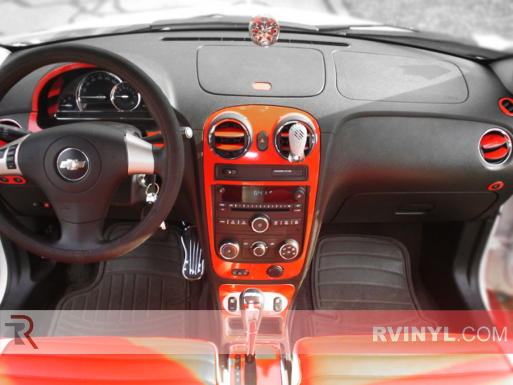 Rvinyl Rdash Dash Kit Decal Trim for Chevrolet HHR 2006-2007 Black Carbon Fiber 4D